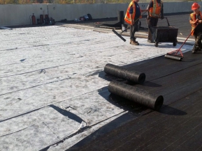 Waterproofing concrete ceiling